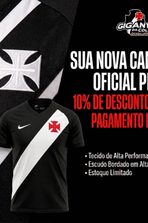 Camisa Oficial Preta Vasco da Gama Nike